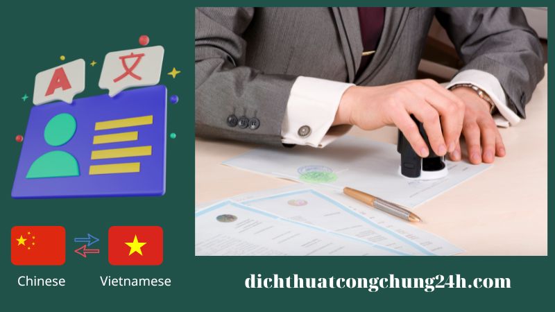 dịch thuật công chứng tiếng Trung